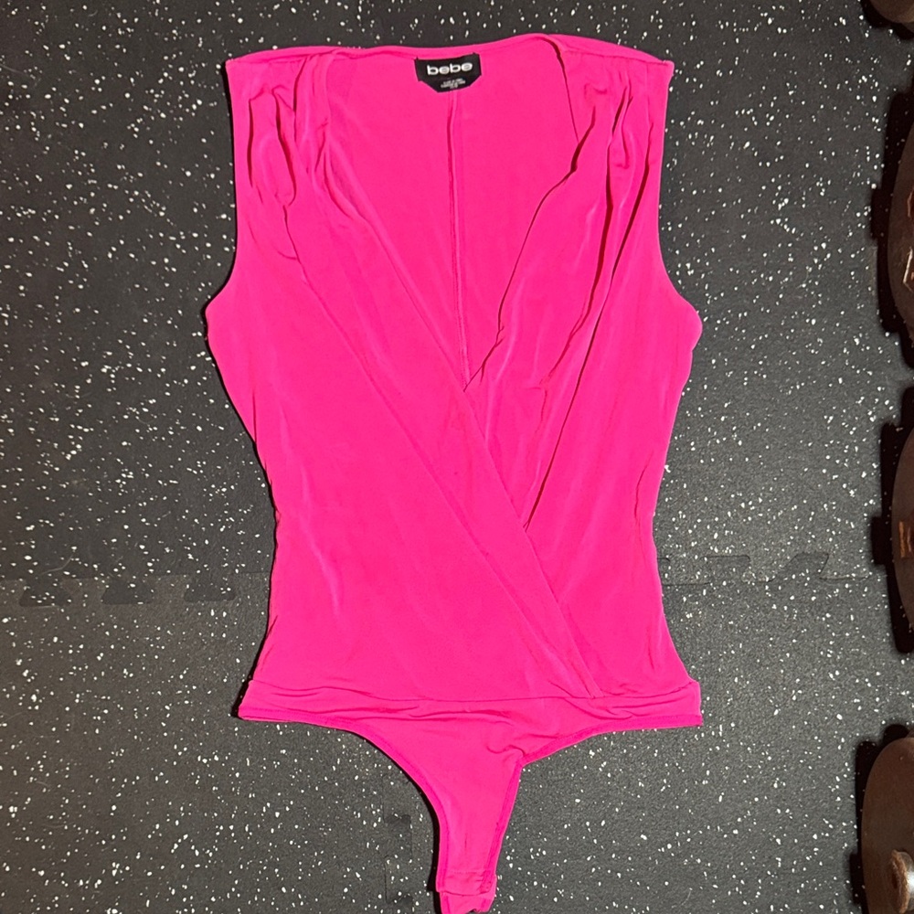 Bebe Fuchsia Wrap Bodysuit